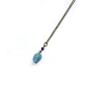 Aquamarine and Lapis Lazuli Drop Necklace - Natural Gemstone Jewelry