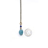 Aquamarine and Lapis Lazuli Drop Necklace - Natural Gemstone Jewelry