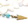 Arrowhead and Turquoise Necklace - Southwestern Boho Jewelry