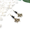 Bee and Black Agate Earrings - Spiritual Boho Jewelry