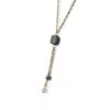 Black Tourmaline Double Drop Necklace