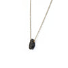 Black Tourmaline Teardrop Necklace - Natural Gemstone Jewelry