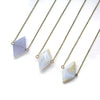 Blue Lace Agate Diamond Necklace - Coastal Collection