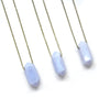 Blue Lace Agate Double Point Necklace - Coastal Collection