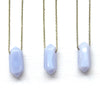 Blue Lace Agate Double Point Necklace - Coastal Collection