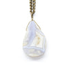 Blue Lace Agate Large Slab Necklace - Coastal Collection