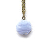 Blue Lace Agate Octagon Necklace - Coastal Collection