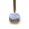 Blue Lace Agate Square Necklace - Coastal Collection