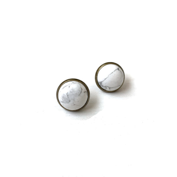 Buffalo Turquoise Earrings, Natural Gemstone Jewelry