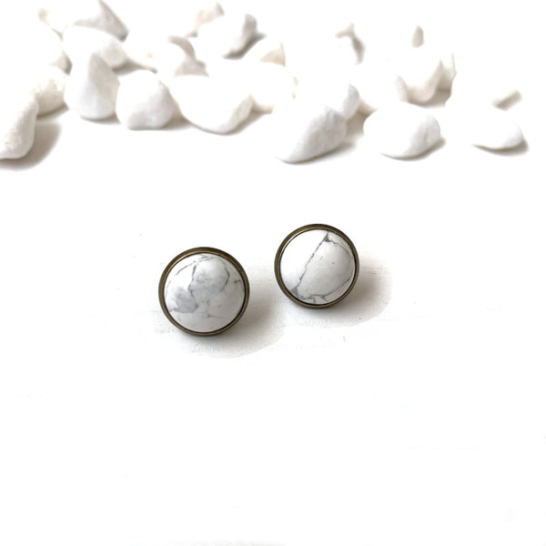 Buffalo Turquoise Earrings, Natural Gemstone Jewelry