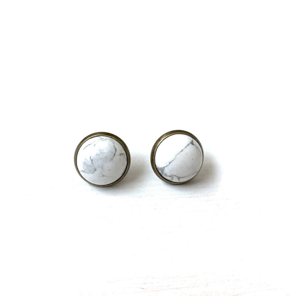 Buffalo Turquoise Earrings, Natural Gemstone Jewelry