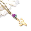 Cactus and Turquoise Necklace - Southwestern Boho Jewelry