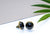 Root Chakra Earrings - Black Agate