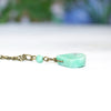 Chrysoprase Teardrop Drop Necklace - Coastal Collection