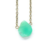 Chrysoprase Teardrop Necklace - Coastal Collection