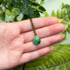 Chrysoprase Teardrop Necklace Up Close