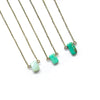 Chrysoprase Tiny Rectangle Necklace - Coastal Collection