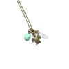 Chrysoprase, Crystal and Turtle Drop Necklace - Coastal Collection