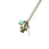 Chrysoprase, Crystal and Turtle Drop Necklace - Coastal Collection