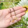 Citrine Flower Drop Earrings