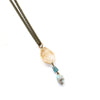 Citrine, Amazonite, and Apatite Drop Necklace - Natural Gemstone Jewelry