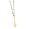 Citrine and Amazonite Y Necklace - Natural Gemstone Jewelry