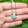 Dainty Amazonite Necklace - Flower