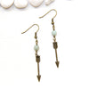 Dainty Arrow and Amazonite Earrings - Southwestern Boho Jewelry