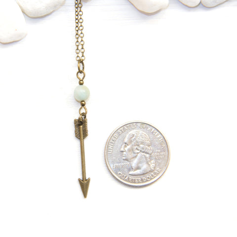 Dainty Arrow Necklace - Natural Gemstone Jewelry