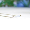 Dainty Blue Lace Agate Bar Necklace - Coastal Collection