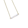 Dainty Blue Lace Agate Bar Necklace - Coastal Collection