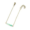 Dainty Chrysoprase Bar Bracelet - Coastal Collection