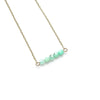 Dainty Chrysoprase Bar Necklace - Coastal Collection