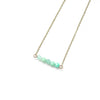 Dainty Chrysoprase Bar Necklace - Coastal Collection