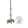 Dainty Elephant and Amazonite Necklace - Spiritual Boho Jewelry