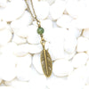 Dainty Feather Necklace - Natural Gemstone Jewelry