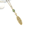 Dainty Feather Necklace - Natural Gemstone Jewelry