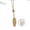 Dainty Feather Necklace - Natural Gemstone Jewelry