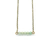 Dainty Green Aventurine Bar Necklace