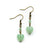 Dainty Green Aventurine Heart Earrings