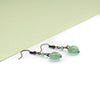 Dainty Green Aventurine Heart Earrings