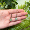 Dainty Green Aventurine Heart Earrings