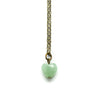 Dainty Green Aventurine Heart Necklace