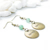 Dainty Karma and Green Aventurine Earrings - Spiritual Boho Jewelry