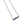 Dainty Lapis Lazuli Bar Necklace - Natural Gemstone Jewelry