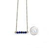 Dainty Lapis Lazuli Bar Necklace - Natural Gemstone Jewelry