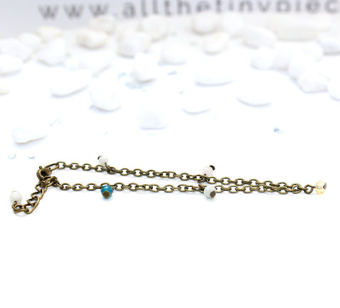 Dainty Multi Gemstone Anklet - Natural Gemstone Jewelry