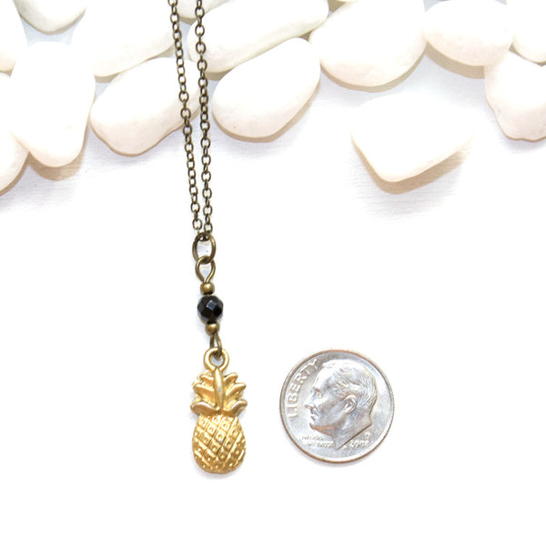 Dainty Pineapple Necklace - Natural Gemstone Jewelry