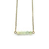 Dainty Prehnite Bar Necklace