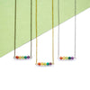 Dainty Rainbow Bar Necklace